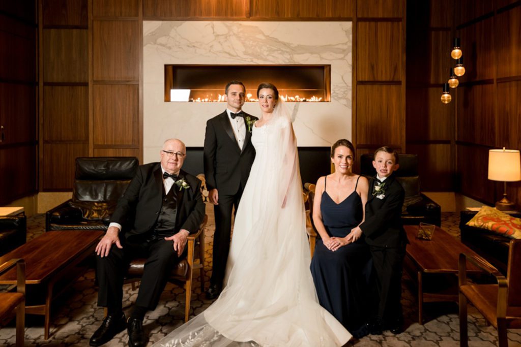 Formal family photos during wedding