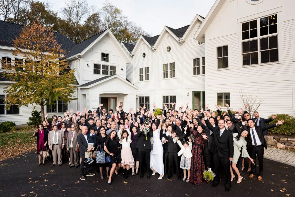 Giant group wedding photo