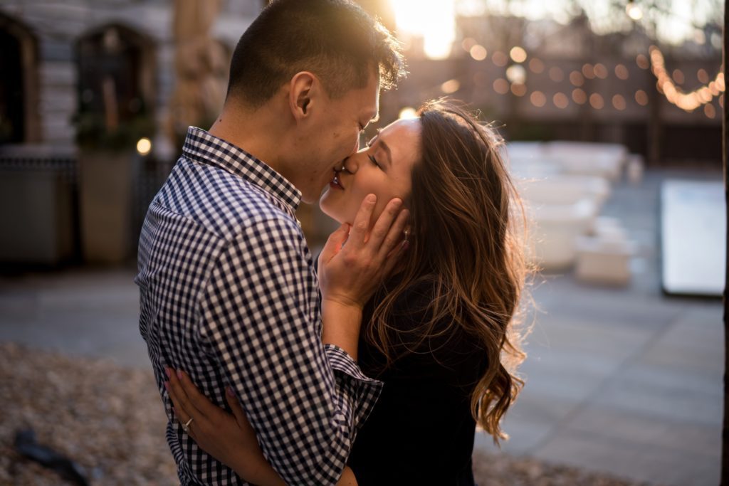 The Liberty hotel for an engagement session in Boston