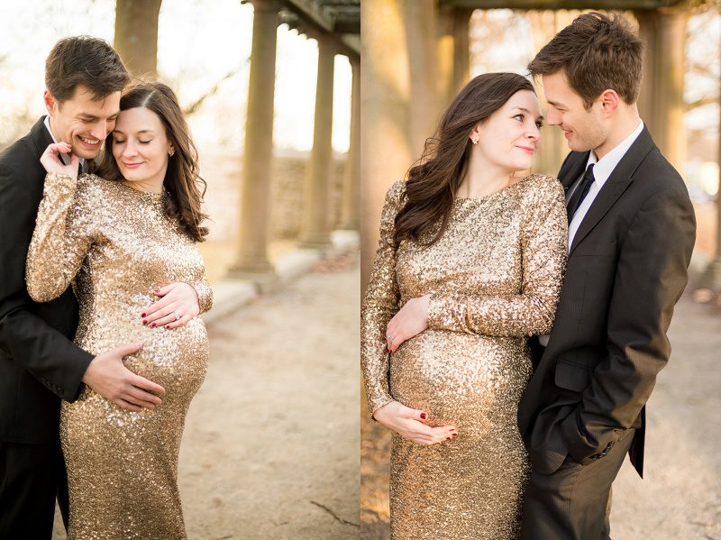 Boston Winter Maternity photography session in Larz Anderson Park