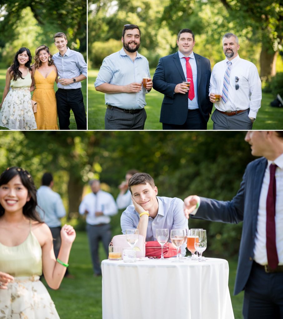 Cocktail hour at Moraine Farm Wedding