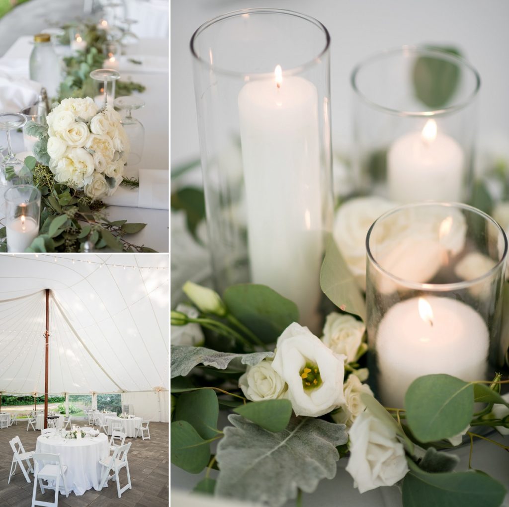 Floral details by Evergreen Florist