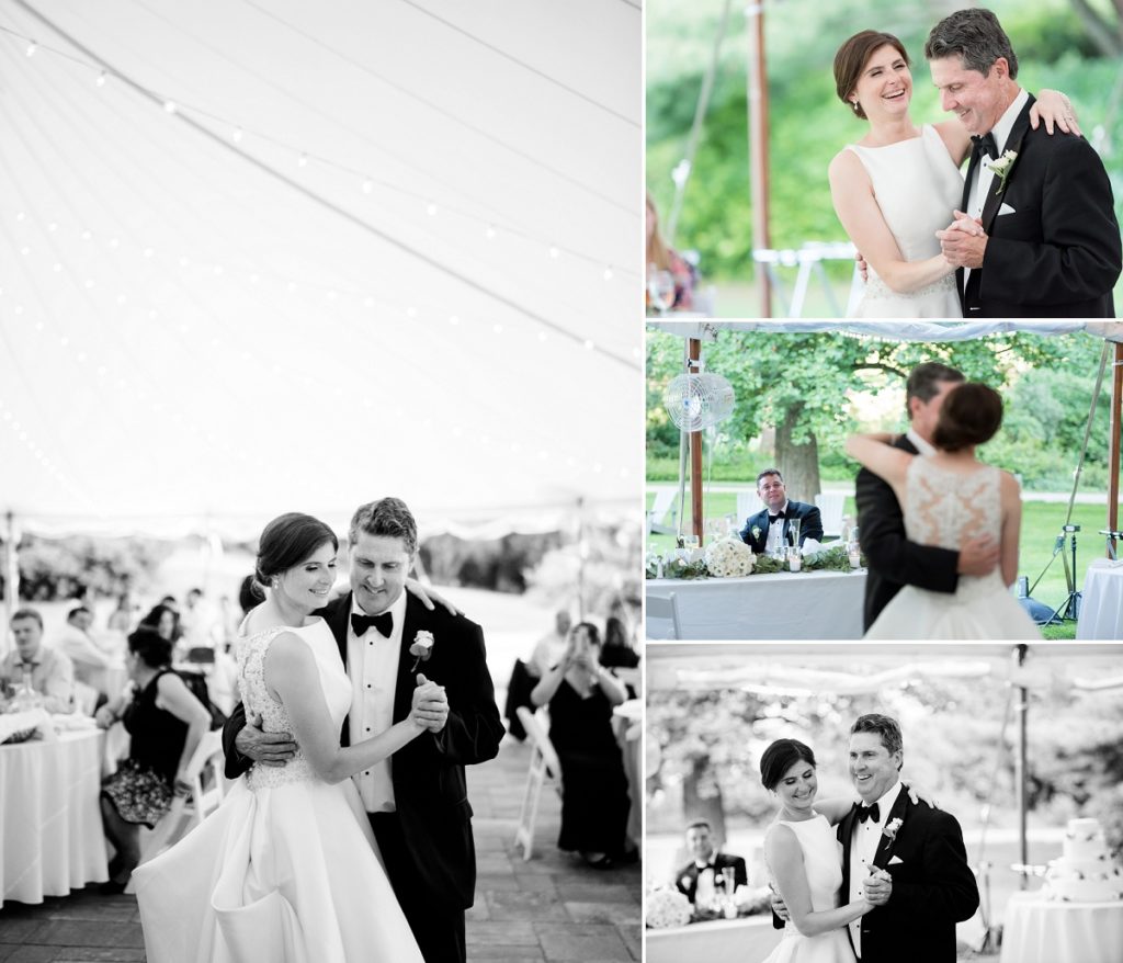 Dance with father and daughter at reception