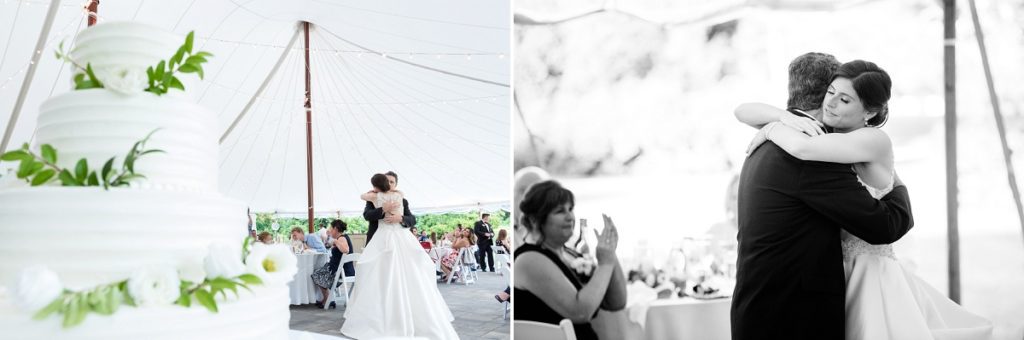 Dance with father and daughter at reception