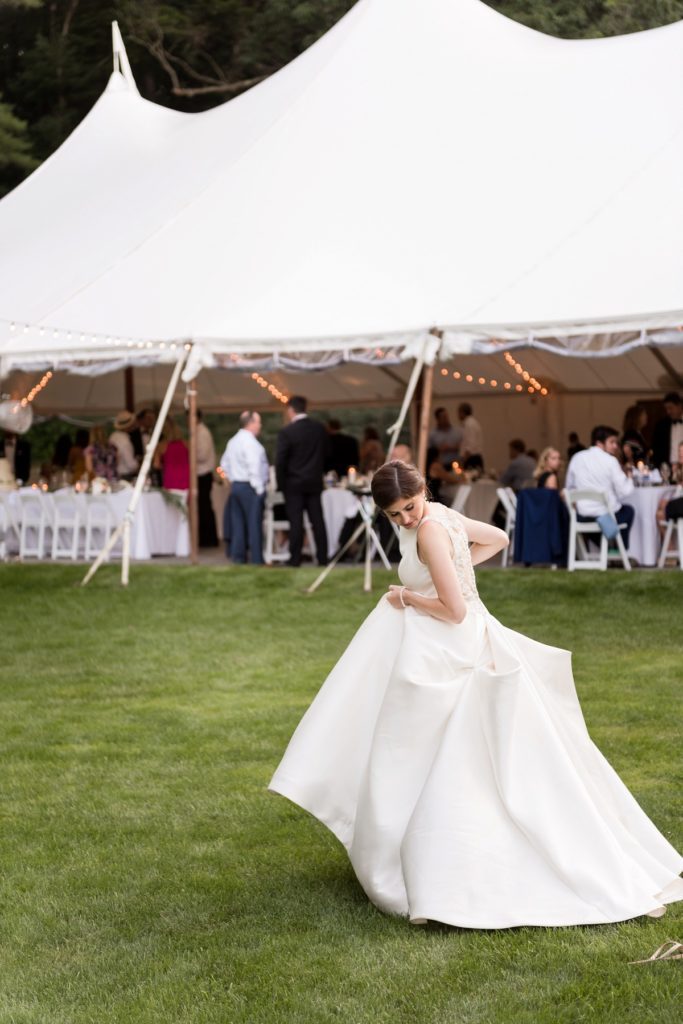 Bride heading back to her reception