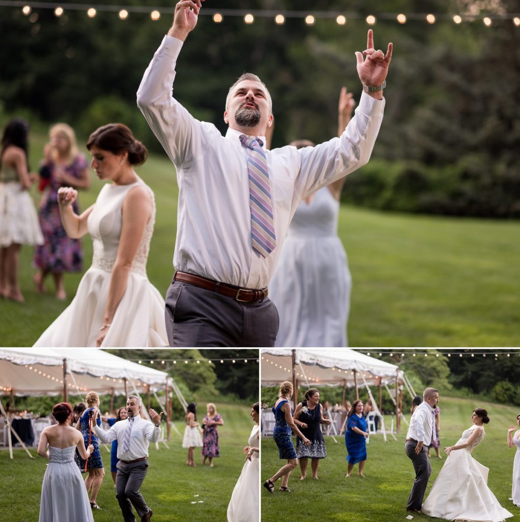 Dancing during reception of wedding during coronavirus