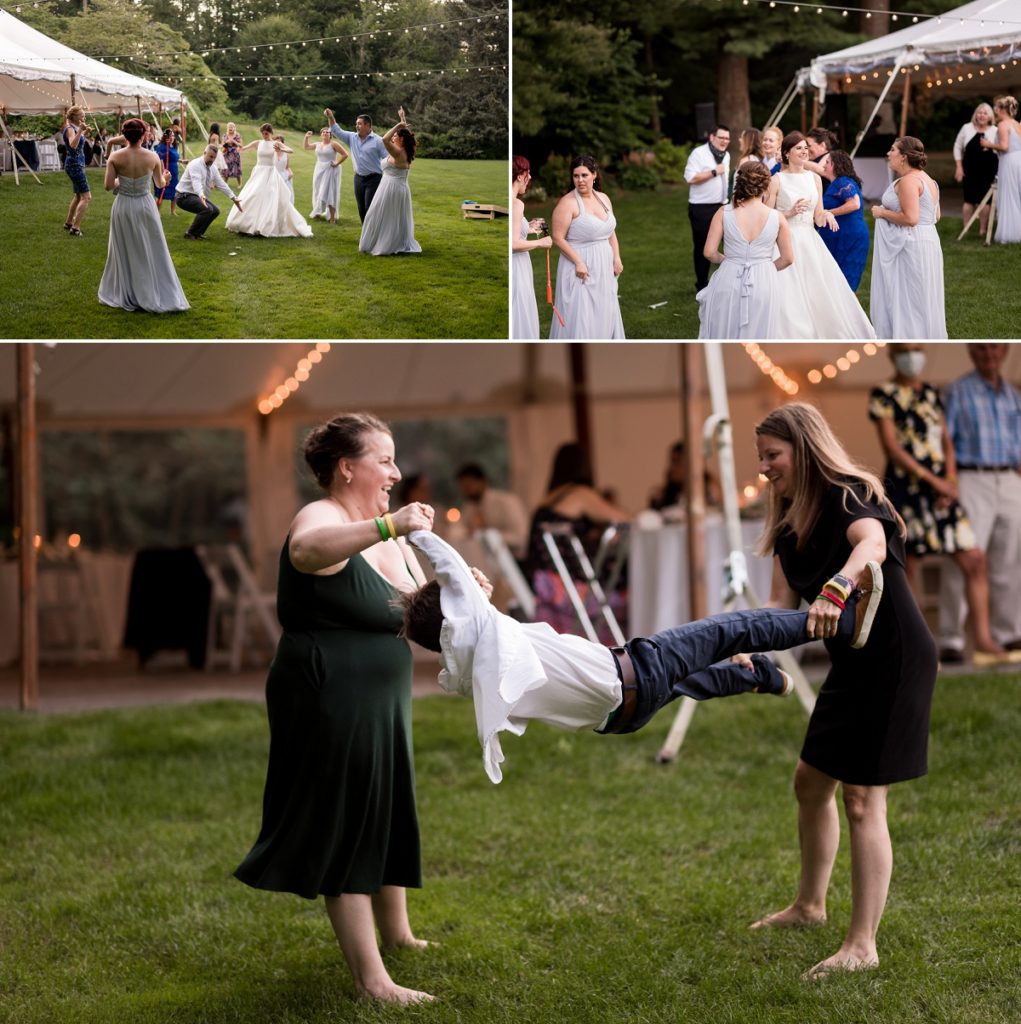 Dancing during reception