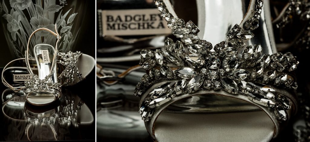 Badgley Mischka wedding day shoes