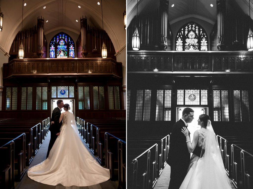 Couple portraits at the Marblehead church our lady of the star