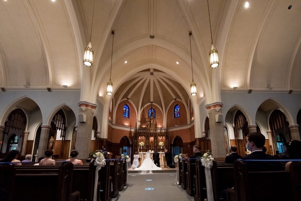 Wedding at the marblehead, MA church