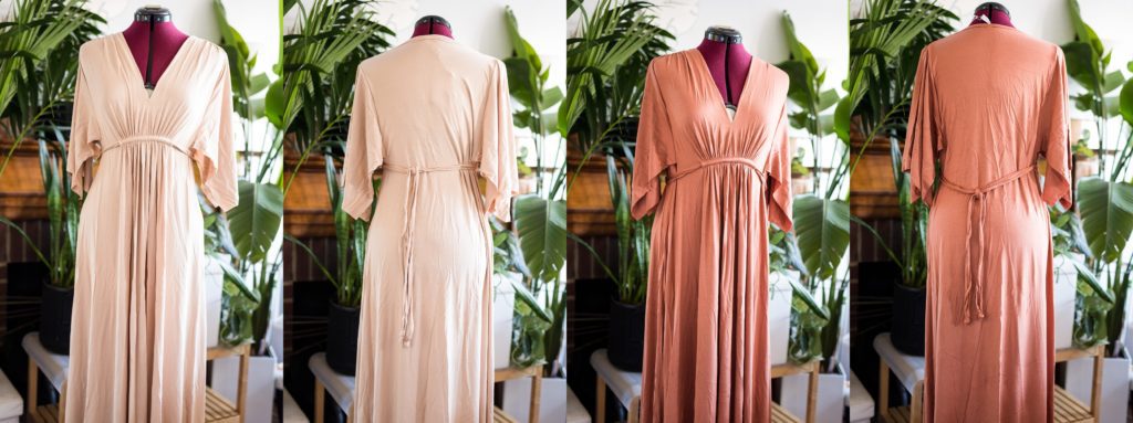 client closet for Boston family and maternity sessions - Caftan style dresses