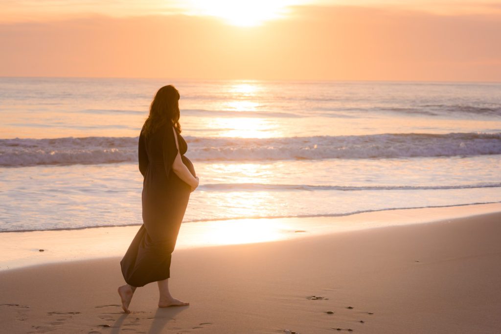 Sunset maternity session on Cape Cod