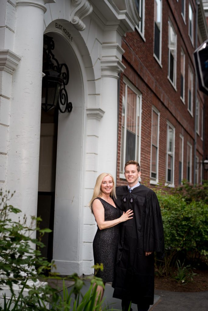 Classic portrait with mom on graduation day