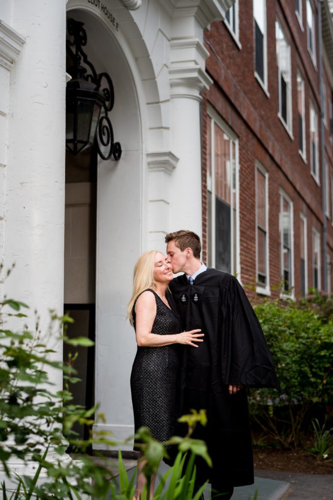 Kiss for mom on graduation day
