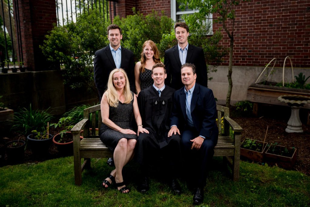 Formal family photos at Harvard on grad day
