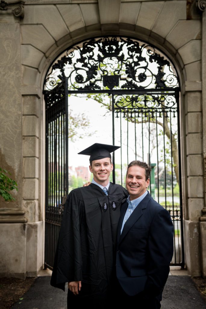 Grad with his dad on graduation day