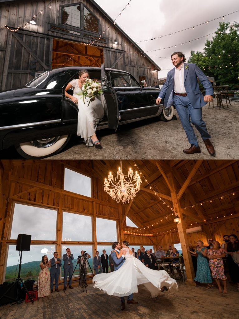 Introductions at the wedding reception Maine Barn Wedding Venue