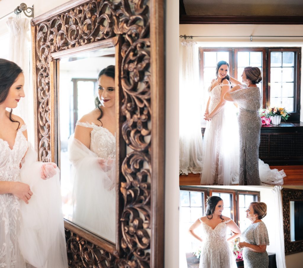 Bridal prep photos at Willowdale Estates