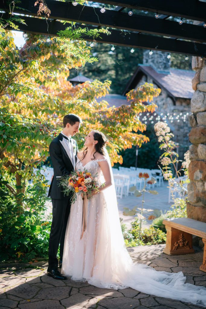 Couple photos at the wedding venue