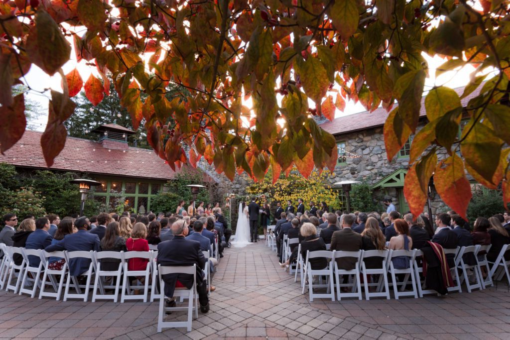 Fall Wedding Ceremony Willowdale Estate