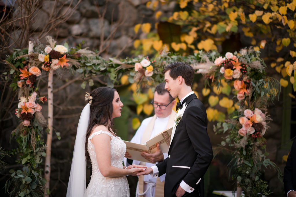 Fall Wedding Ceremony Willowdale Estate