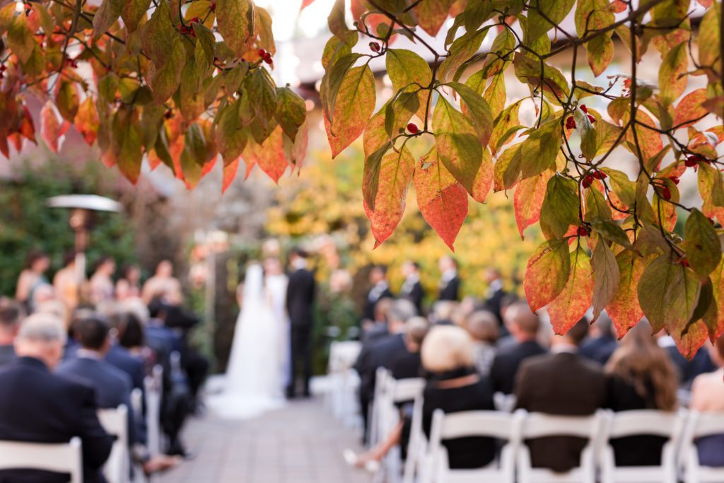 Fall Wedding Ceremony Willowdale Estate