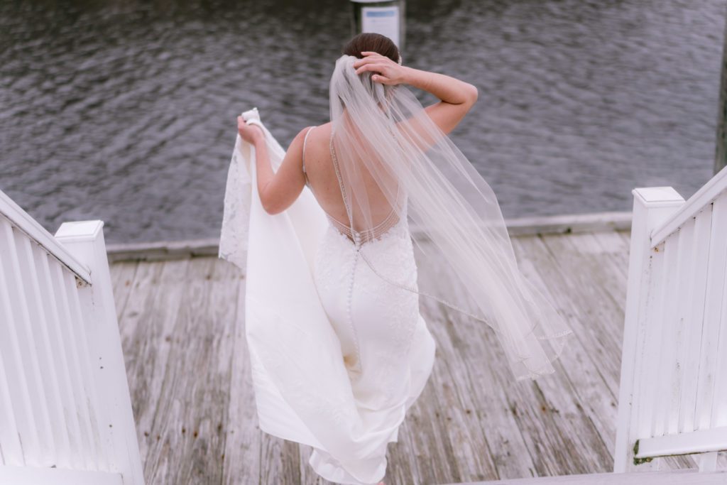 Bride outdoors at Wychmere Beach Club