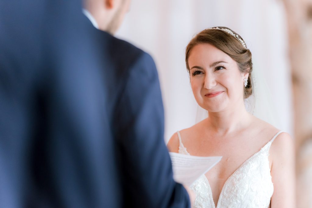 Bride at the wedding venue cape cod