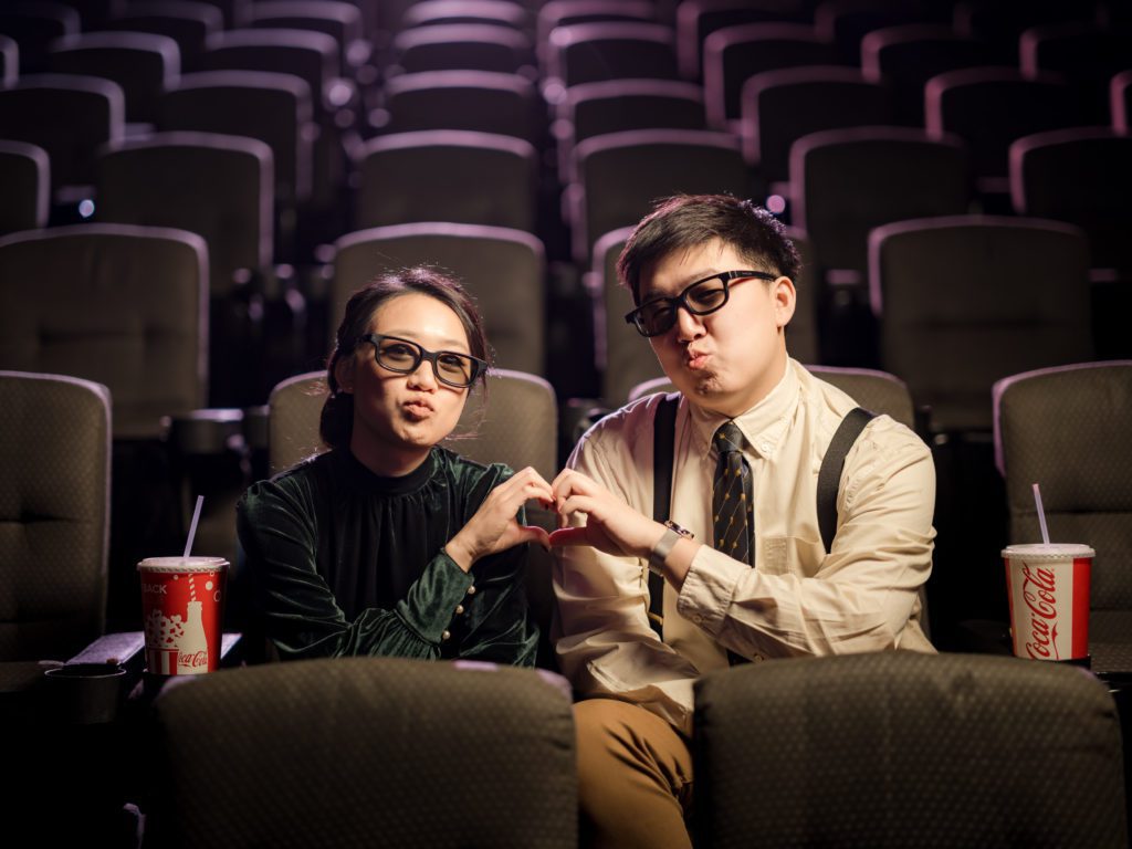 Boston Engagement Session in a theatre