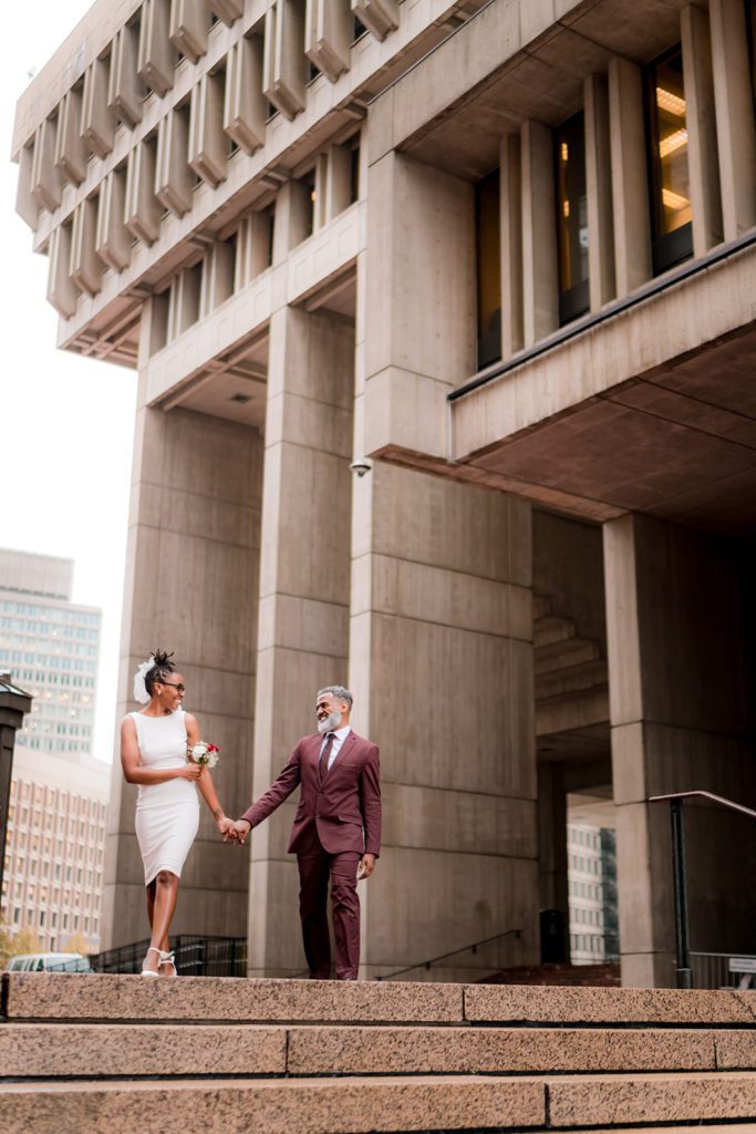 Boston city hall elopement photo