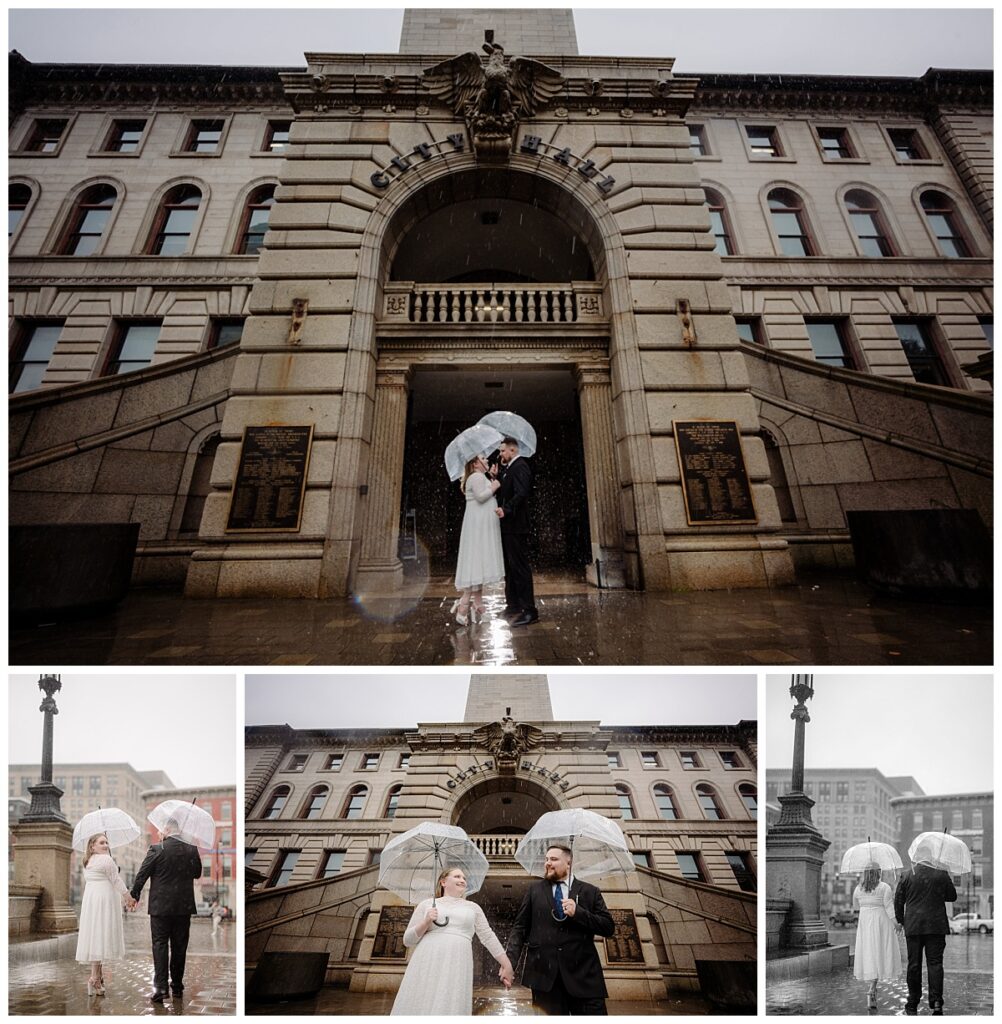 Elopement in the rain photos